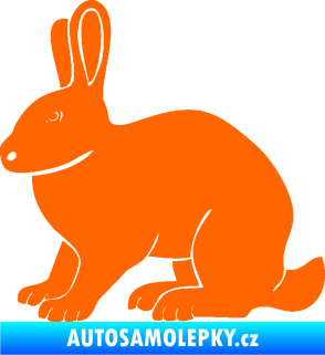 Samolepka Zajíc 001 levá Fluorescentní oranžová
