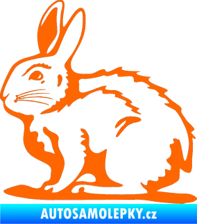 Samolepka Zajíček 001 levá Fluorescentní oranžová