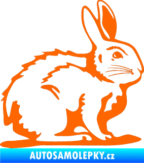 Samolepka Zajíček 001 pravá Fluorescentní oranžová