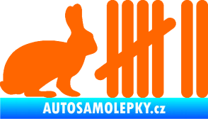 Samolepka Zářezy 003 zajíc Fluorescentní oranžová
