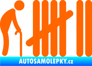 Samolepka Zářezy 005  Fluorescentní oranžová