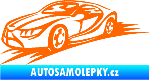 Samolepka Závodní auto 007 levá Fluorescentní oranžová