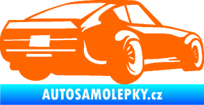 Samolepka Závodní auto 009 pravá Fluorescentní oranžová