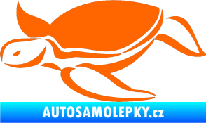 Samolepka Želva 002 levá Fluorescentní oranžová