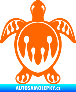 Samolepka Želva 007 Fluorescentní oranžová