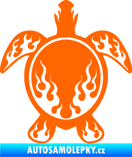Samolepka Želva 008 Fluorescentní oranžová