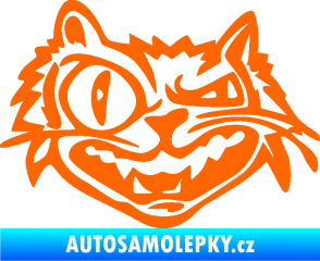 Samolepka Zlý kocour levá Fluorescentní oranžová