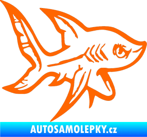 Samolepka Žralok 001 pravá Fluorescentní oranžová