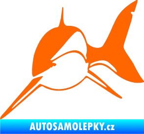 Samolepka Žralok 004 levá Fluorescentní oranžová