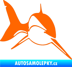 Samolepka Žralok 004 pravá Fluorescentní oranžová