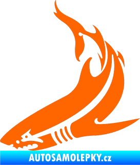 Samolepka Žralok 005 levá Fluorescentní oranžová