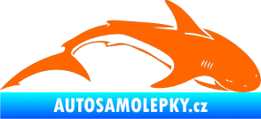 Samolepka Žralok 007 pravá Fluorescentní oranžová
