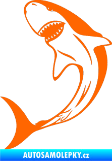 Samolepka Žralok 010 levá Fluorescentní oranžová