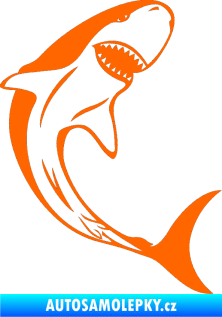 Samolepka Žralok 010 pravá Fluorescentní oranžová
