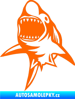 Samolepka Žralok 011 levá Fluorescentní oranžová