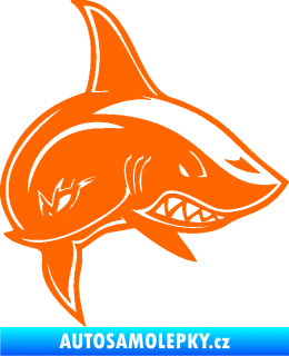 Samolepka Žralok 013 pravá Fluorescentní oranžová
