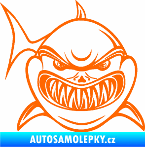 Samolepka Žralok 014 pravá Fluorescentní oranžová