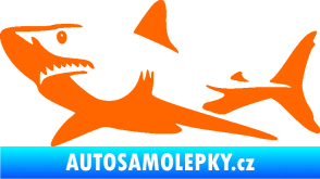Samolepka Žralok 015 levá Fluorescentní oranžová