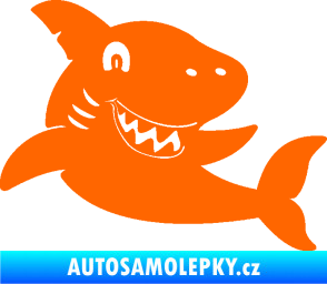 Samolepka Žralok 019 pravá Fluorescentní oranžová