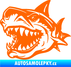 Samolepka Žralok 021 levá Fluorescentní oranžová