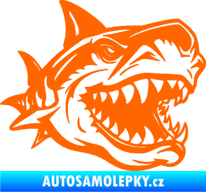 Samolepka Žralok 021 pravá Fluorescentní oranžová