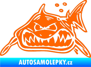 Samolepka Žralok levá Fluorescentní oranžová