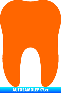 Samolepka Zub 001 stolička Fluorescentní oranžová