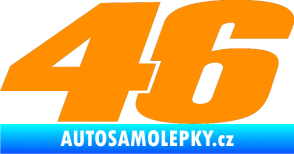 Samolepka 46 Valentino Rossi jednobarevná oranžová