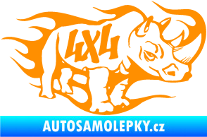 Samolepka 4x4 nosorožec oranžová