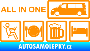 Samolepka All in one 003 nápis multifunkční vůz oranžová
