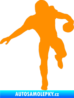 Samolepka Americký fotbal 006 pravá oranžová