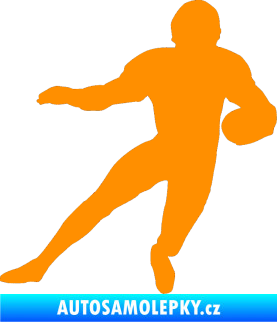 Samolepka Americký fotbal 008 pravá oranžová