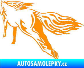 Samolepka Animal flames 009 levá kůň oranžová