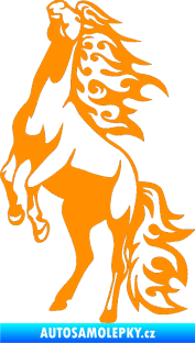 Samolepka Animal flames 013 levá kůň oranžová