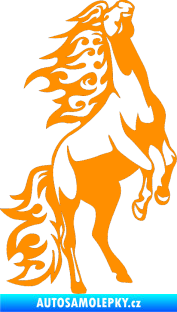 Samolepka Animal flames 013 pravá kůň oranžová
