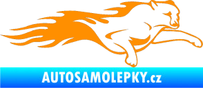 Samolepka Animal flames 018 pravá panter oranžová