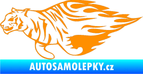 Samolepka Animal flames 021 levá tygr oranžová