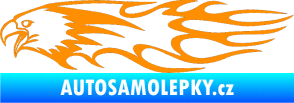 Samolepka Animal flames 026 levá orel oranžová