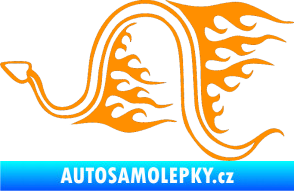 Samolepka Animal flames 040 levá had oranžová