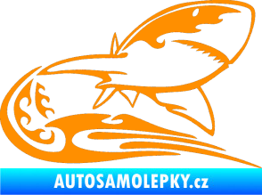 Samolepka Animal flames 041 pravá žralok oranžová
