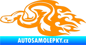 Samolepka Animal flames 042 levá had oranžová