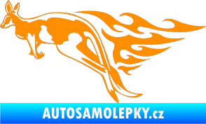Samolepka Animal flames 044 levá klokan oranžová