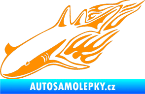 Samolepka Animal flames 048 levá žralok oranžová