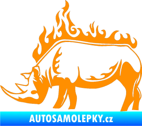 Samolepka Animal flames 049 levá nosorožec oranžová