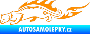 Samolepka Animal flames 056 levá puma oranžová
