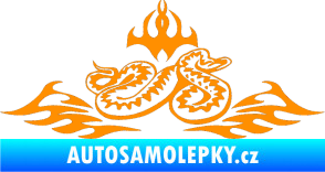 Samolepka Animal flames 070 pravá zmije oranžová