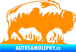 Samolepka Animal flames 071 pravá býk oranžová