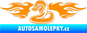 Samolepka Animal flames 072 levá had oranžová
