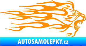 Samolepka Animal flames 103 pravá lev oranžová