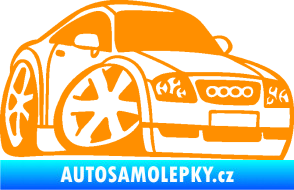 Samolepka Audi TT karikatura pravá oranžová